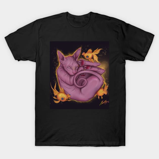 sweet sphynx is sleeping T-Shirt by Hartles Nina